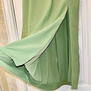 Abercrombie & Fitch Avocado Green Midi Skirt